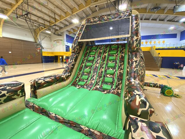 Camo obstacle course with double slide rental Chicago 