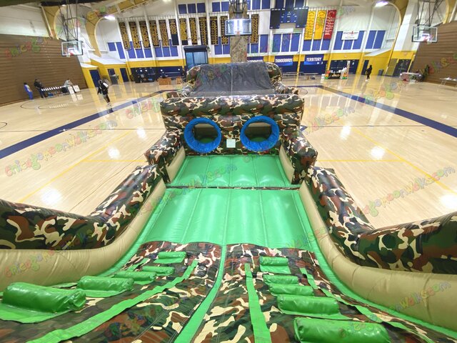 Camo obstacle course with slide rental Chicago