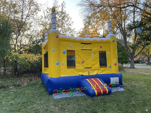 Celebration cake bounce house rental Chicago IL