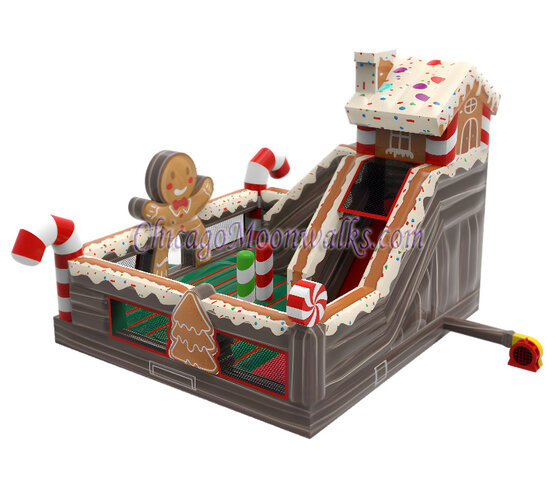 Chocolate Gingerbread Slide Funland Combo Christmas Rental Chicago