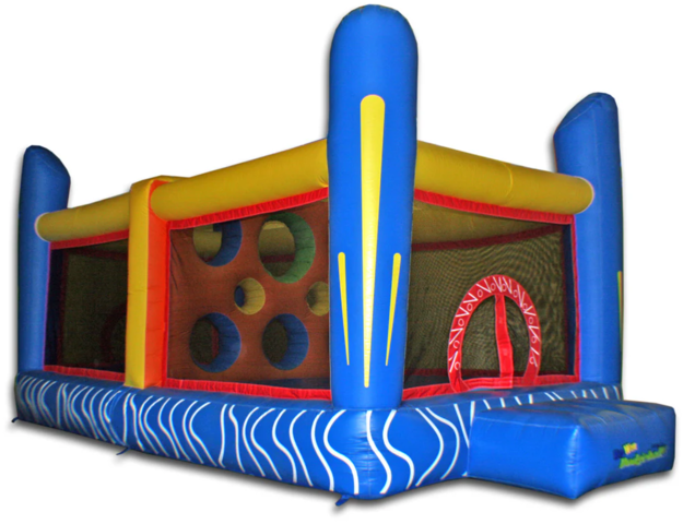 Dodgeball Challenge Inflatable Game Rental in Chicago IL, Illinois interactive game rentals.