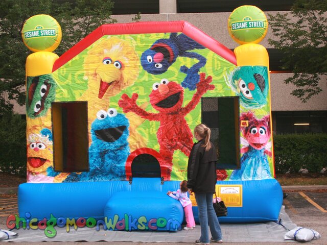 Elmo Sesame Street Deluxe Moon Bounce Chicago Moonwalks Rental Bounce House