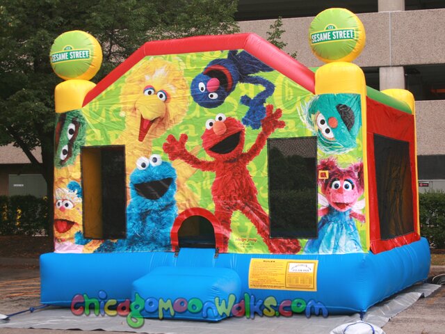 Elmo Sesame Street Deluxe bounce house rental big bird cookie monster