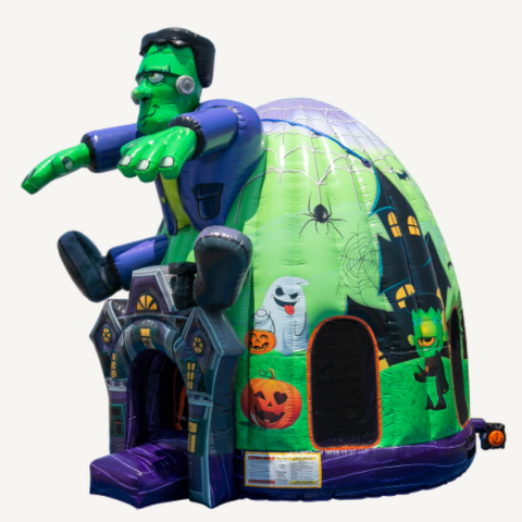 Frankenstein Manor Halloween Inflatable Bounce House Rental Chicago