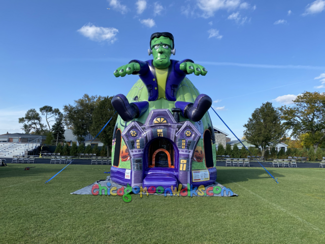 Frankenstein halloween bounce house