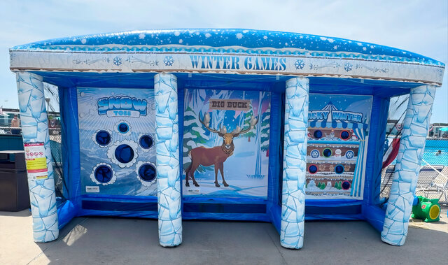 Chicago holiday party rental: Frosty Zone inflatable Christmas games
