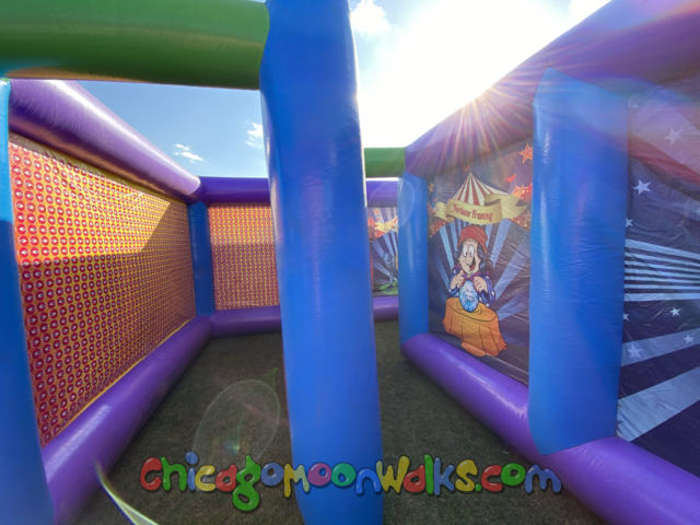 Fun house inflatable maze rental Chicago IL circus Halloween