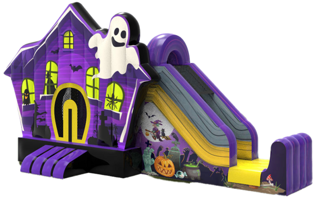 Halloween Ghost Manor Bounce House Combo Inflatable Rental Chicago Moonwalks