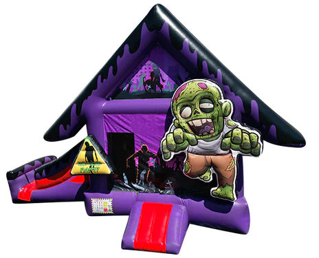 Halloween Haunted Zombie House Inflatable Combo Rental Chicago Moonwalks Bounce House