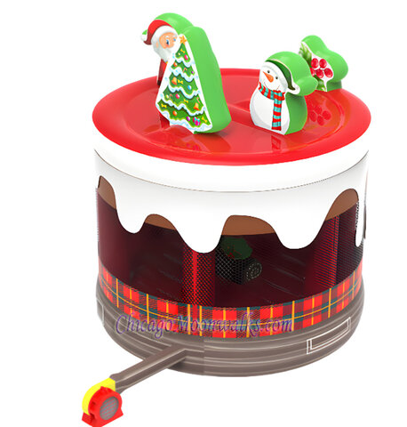 Holiday Cake Bounce House Deluxe Inflatable Rental Chicago Christmas