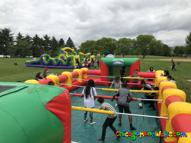 Human Foosball Inflatable soccer game rental Chicago IL