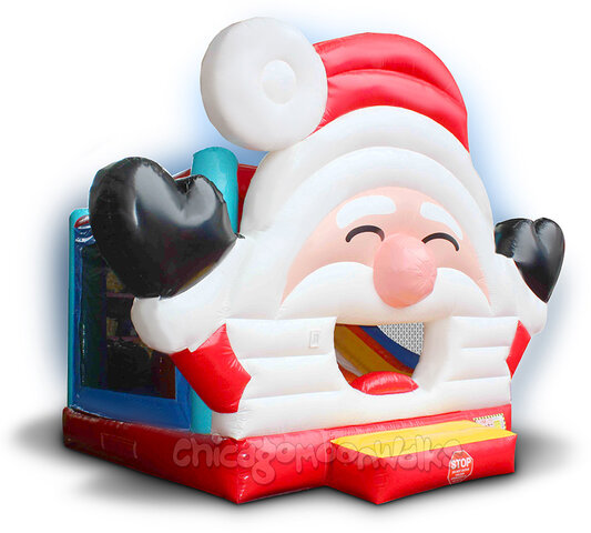 Jolly Santa Bounce House Combo Christmas Rental Chicago