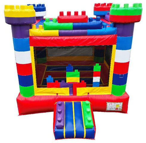 Block Party Lego Deluxe Bounce House Moonwalk Inflatable Bouncy Castle Rental in Chicago IL