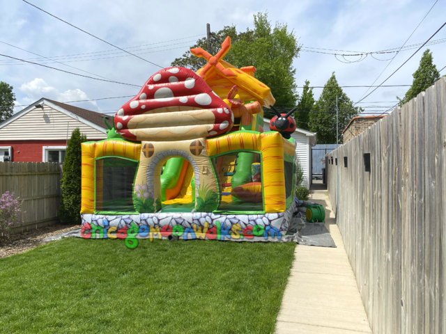 toddler inflatable bounce house with slide rental Chicago IL