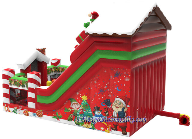 North Pole Christmas Double Lane Slide Rental Chicago | Holiday Party Rentals Chicago