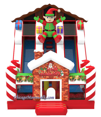 North Pole Express Double Lane Slide Rental Chicago | Holiday Party Rentals Chicago