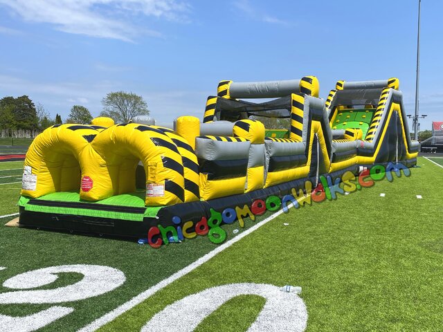 Nuclear Obstacle course rental Chicago IL double slide