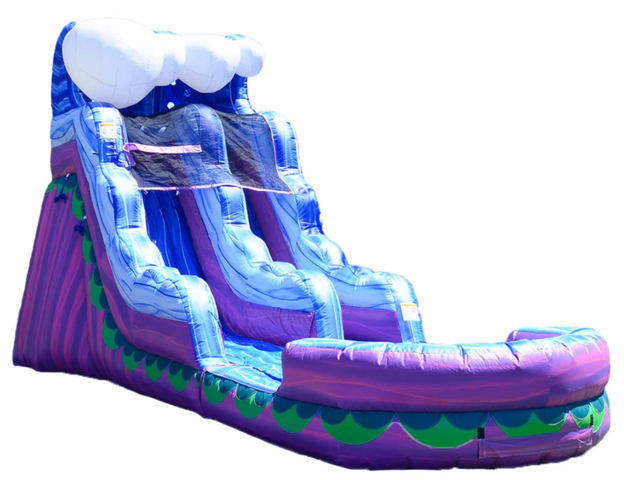 Ocean Wave Mermaid Inflatable Water Slide Rental Chicago IL
