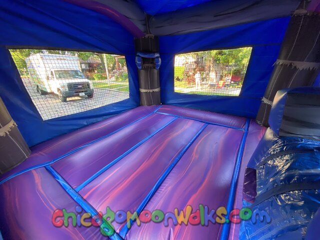 Purple crush wet combo waterslide with pool
