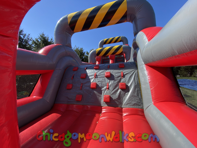 Rally Run obstacle course two slides rental Chicago