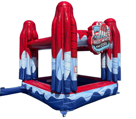 Red White and Cool Pool add-on rental Chicago with Independence Day design