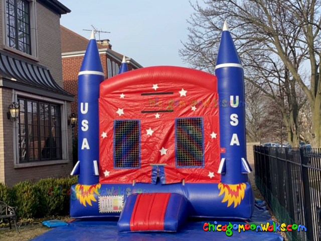 Rocket American patriotic bounce house rental fourth of July