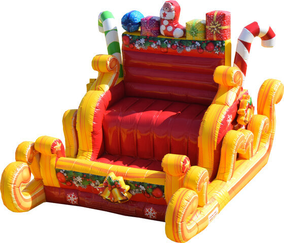 Santa’s Inflatable Sleigh Ride Christmas Photo Op Rental in Chicago