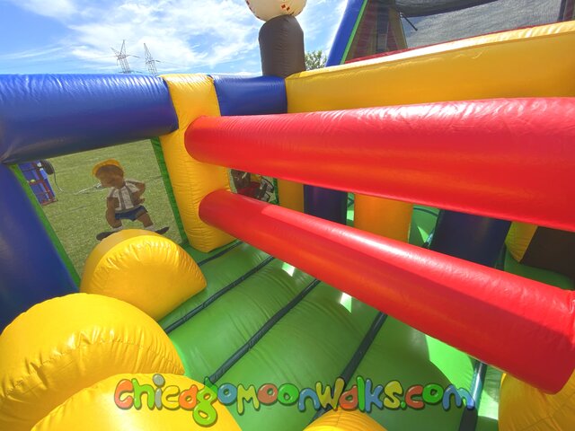 Sports obstacle course with slide rental Chicago IL