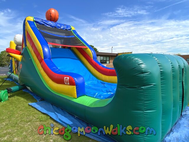 Sports obstacle course rental Chicago IL football baseball