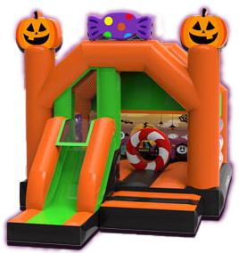 Halloween Sweet Candy Bounce House Combo Rental Chicago Moonwalks Bounce House