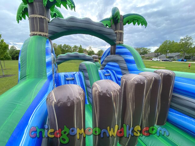 Tropical obstacle course with double slide