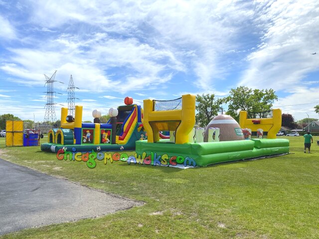 Football inflatable bungee chord game rental
