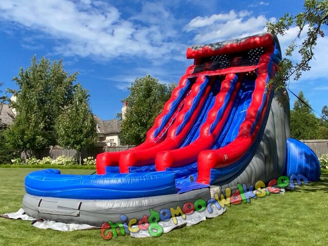 Wave Runner Water Slide Rental in Chicago IL double slide