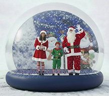 
Holiday Santa Snow Globe