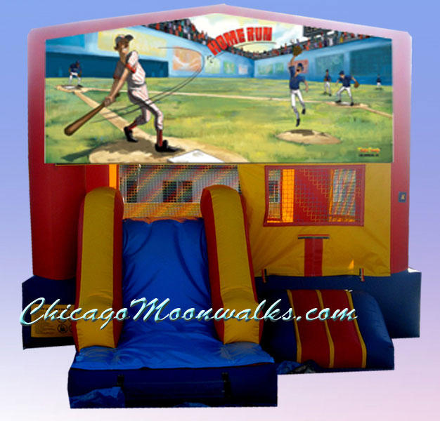 Baseball Theme 3 in 1 Combo Bounce House Rental in Chicago