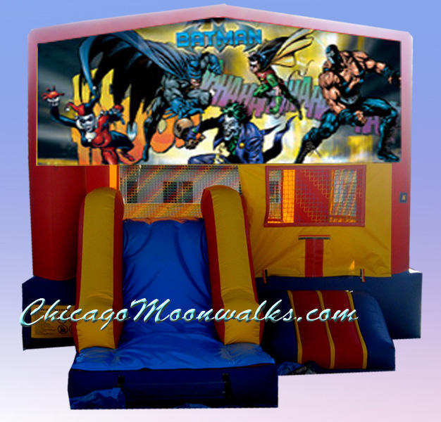 3 in 1 Batman Combo Bounce House Rental Chicago, IL Batman Inflatable  Rental Chicago