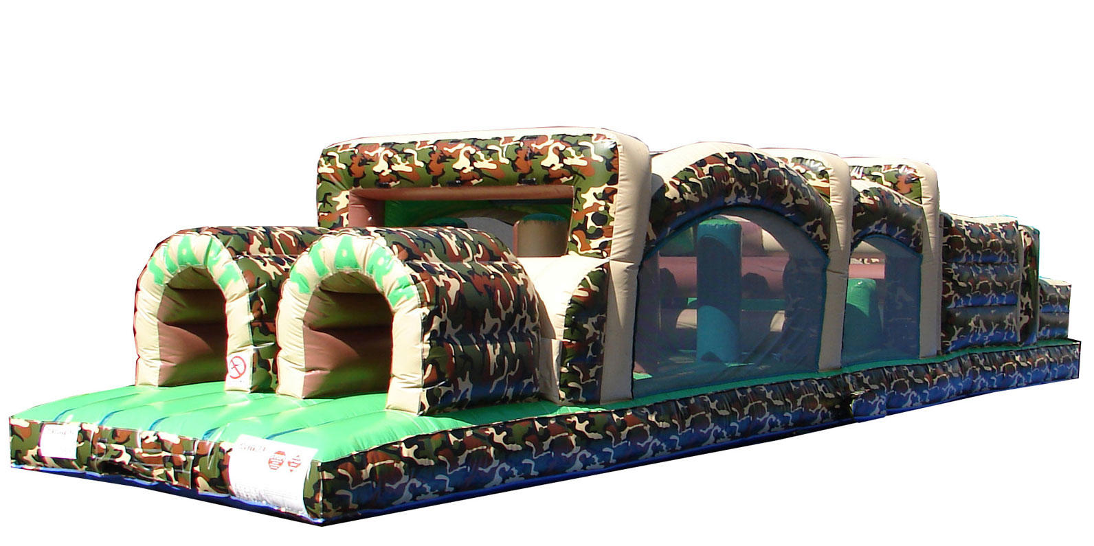 Camouflage Military Obstacle Course Inflatable Rental Chicago IL