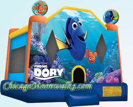 Finding Dory Bounce House Moonwalk Inflatable Rental Chicago