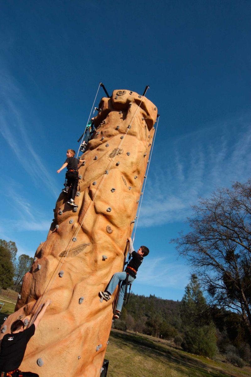 rock climbing wall