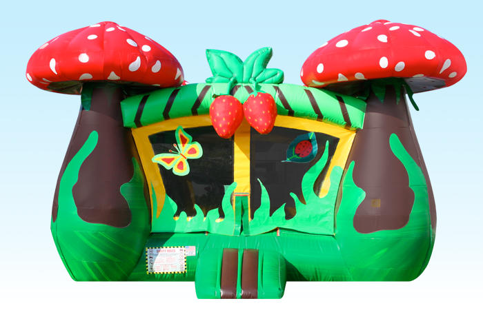 Strawberry Mushroom Bounce House Moonwalk Inflatable Bouncy Castle Rental in Chicago IL