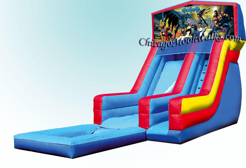 Batman inflatable water slide with pool chicago moonwalks rental