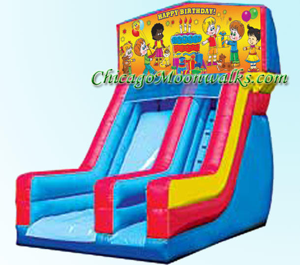 Happy Birthday Inflatable Slide Rental Chicago IL