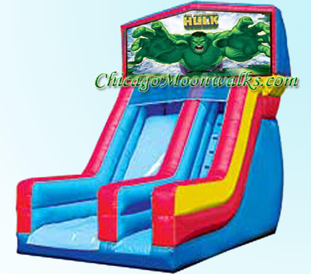 Incredible Hulk Inflatable Slide Rental Chicago IL Chicago Moonwalks