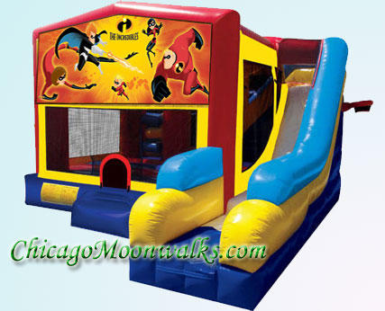 7in1 Inflatable Bounce House Combo Rental Chicago Moonwalks