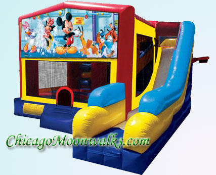 Mickey Mouse 7 in 1 Inflatable Combo Bounce House Rental Chicago Illinois