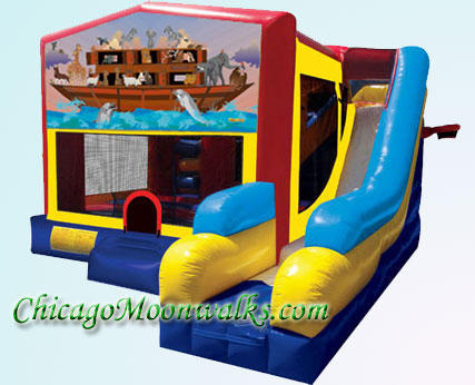 Noahs Ark 7 in 1 Inflatable Slide Combo Bounce House Rental Chicago Illinois 