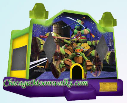 Teenage Mutant Ninja Turtles Bounce House Rental Chicago, Moonwalk Inflatable Jumper