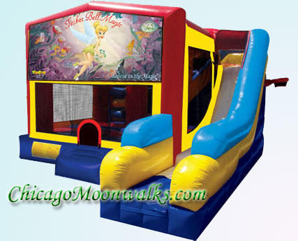 Tinkerbell 7 in 1 Inflatable Combo Bounce House Rental Chicago