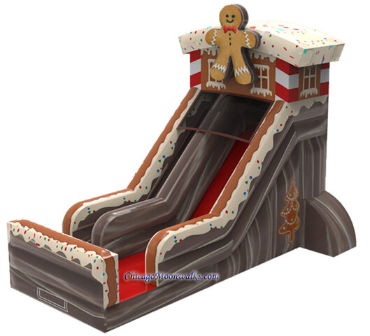 Chocolate Gingerbread Inflatable Slide