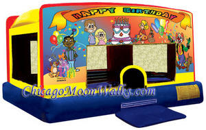 Indoor/Outdoor Happy Birthday Toddler Moonwalk